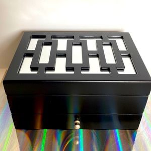 NWOT Black Wood Jewelry Box